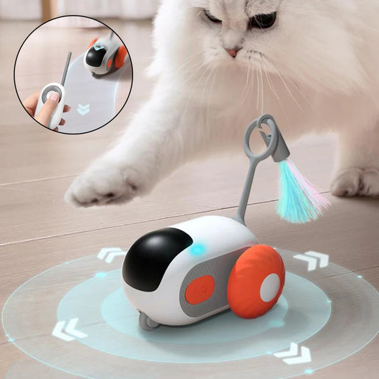 Remote Control Cat Toy Car – USB Rechargeable, Automatic Interactive Chasing Toy for Cats