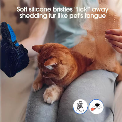 Pet Grooming Glove – Hair Remover & Massage Brush 
