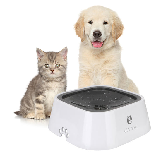 Anti-Spill Floating Pet Water Bowl – Slow Feeder for Cats & Dogs