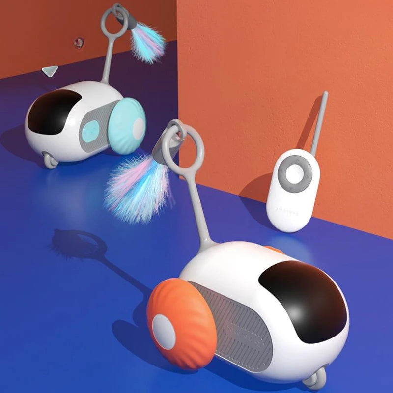 Remote Control Cat Toy Car – USB Rechargeable, Automatic Interactive Chasing Toy for Cats