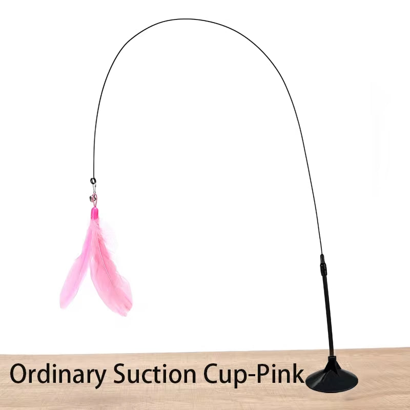 Interactive Cat Toy – Hands-Free Wand with Suction Cup
