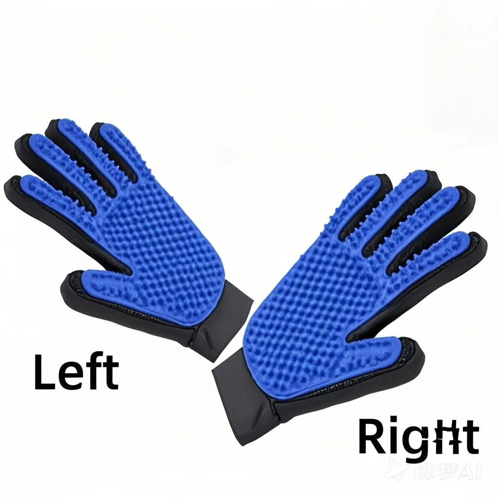 Pet Grooming Glove – Hair Remover & Massage Brush 