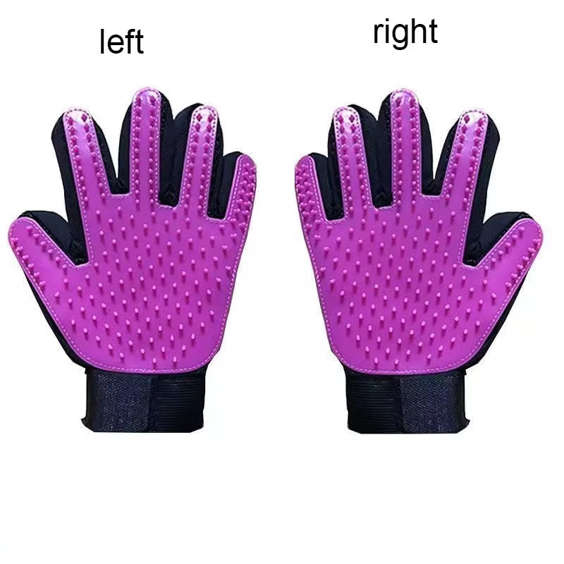 Pet Grooming Glove – Hair Remover & Massage Brush 