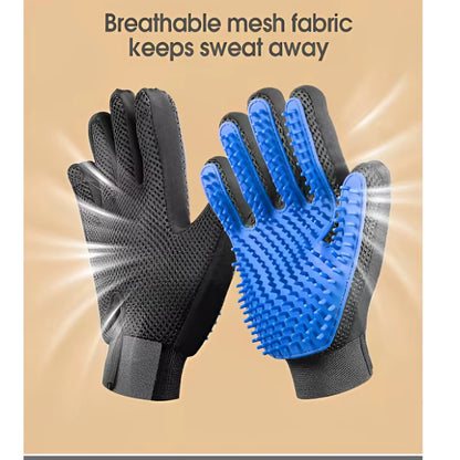 Pet Grooming Glove – Hair Remover & Massage Brush 