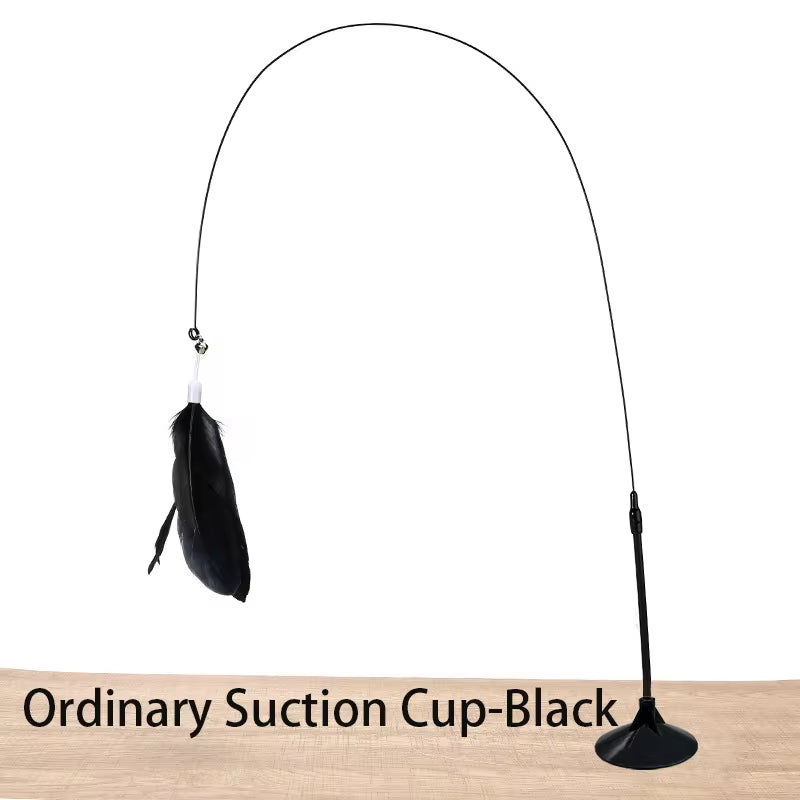 Interactive Cat Toy – Hands-Free Wand with Suction Cup