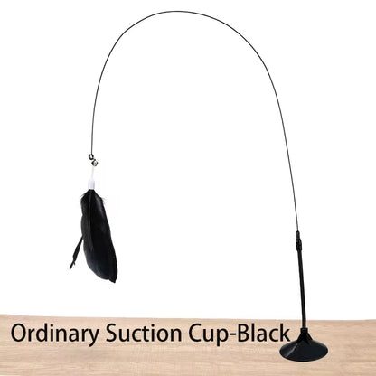 Interactive Cat Toy – Hands-Free Wand with Suction Cup