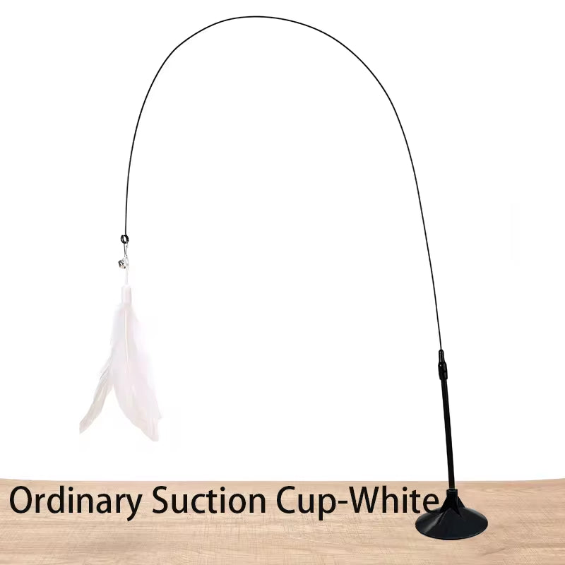 Interactive Cat Toy – Hands-Free Wand with Suction Cup