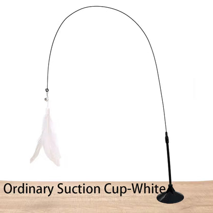 Interactive Cat Toy – Hands-Free Wand with Suction Cup