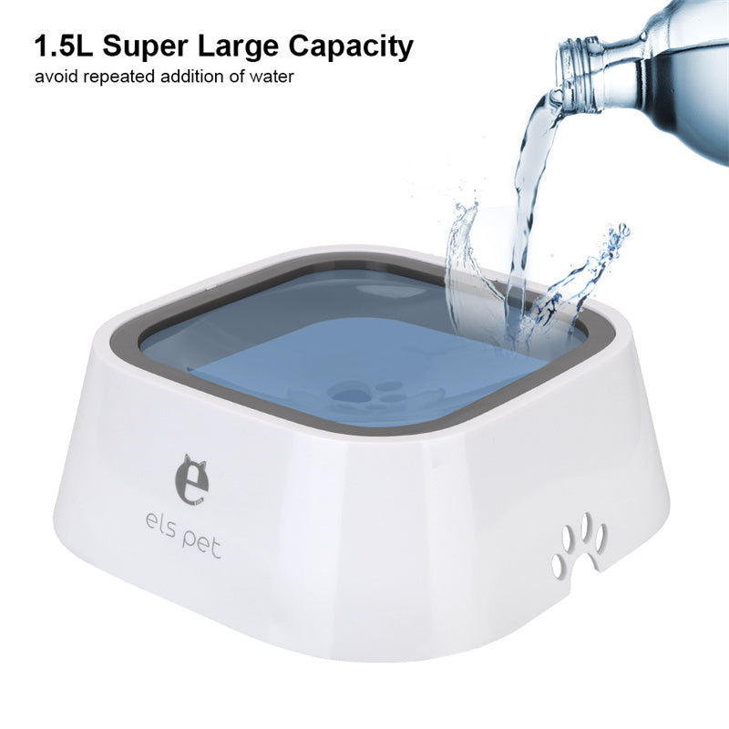 Anti-Spill Floating Pet Water Bowl – Slow Feeder for Cats & Dogs