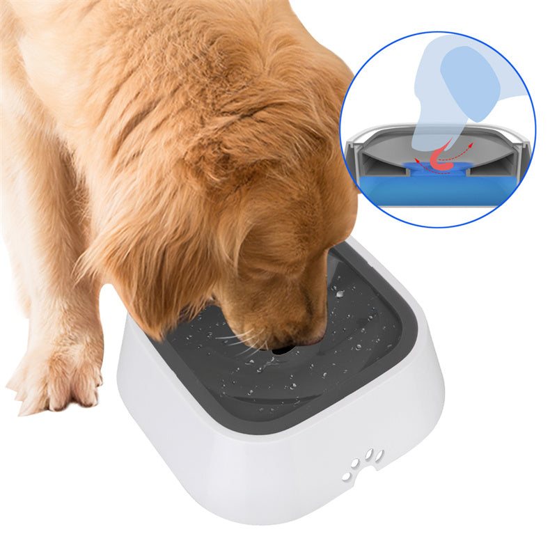 Anti-Spill Floating Pet Water Bowl – Slow Feeder for Cats & Dogs