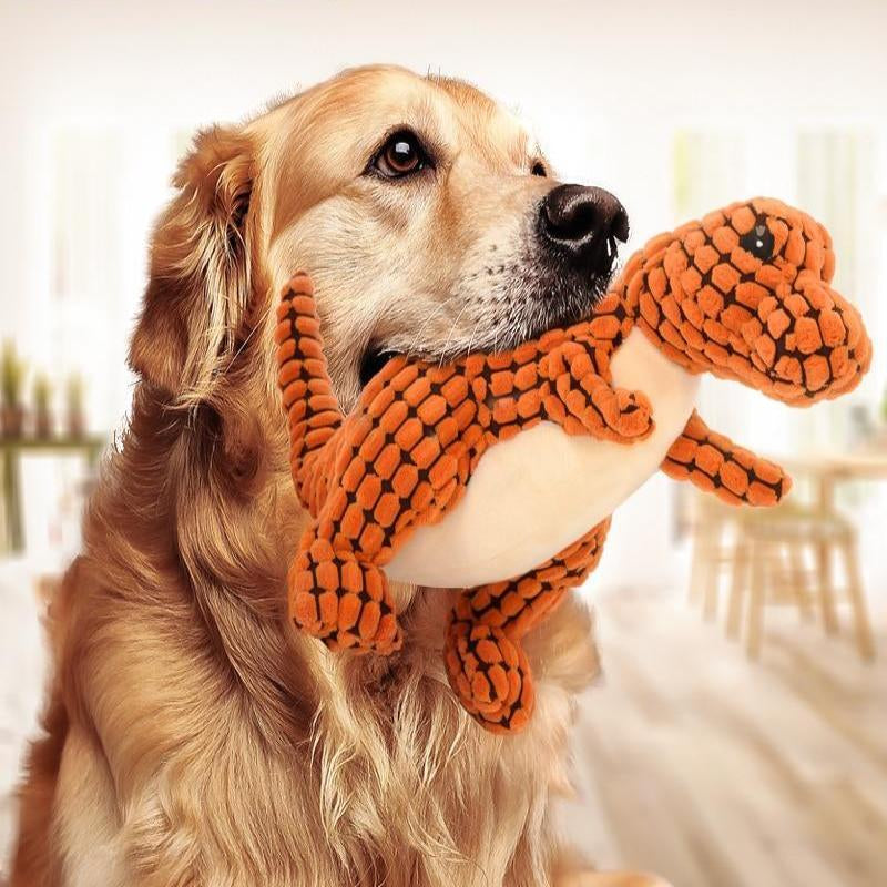 Dinosaur Plush Dog Toy – Interactive Chew & Play for All Dogs