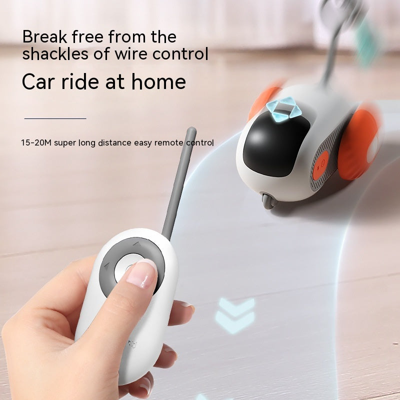 Remote Control Cat Toy Car – USB Rechargeable, Automatic Interactive Chasing Toy for Cats