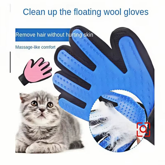 Pet Grooming Glove – Hair Remover & Massage Brush 