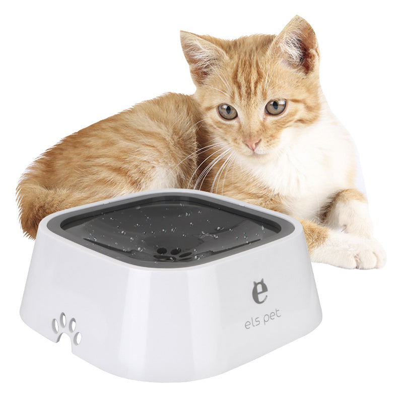 Anti-Spill Floating Pet Water Bowl – Slow Feeder for Cats & Dogs