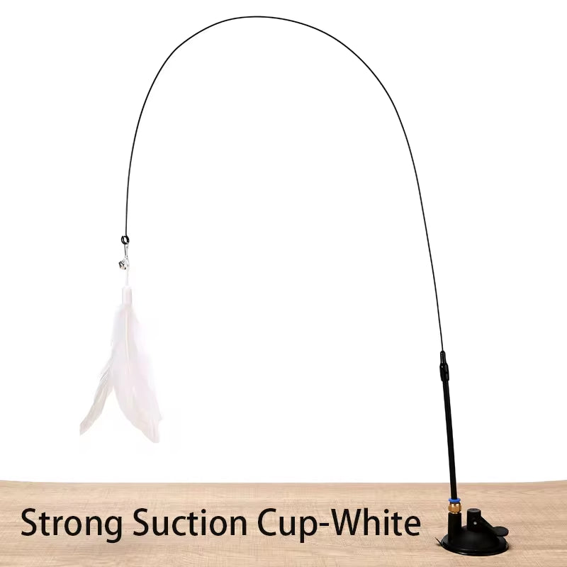 Interactive Cat Toy – Hands-Free Wand with Suction Cup