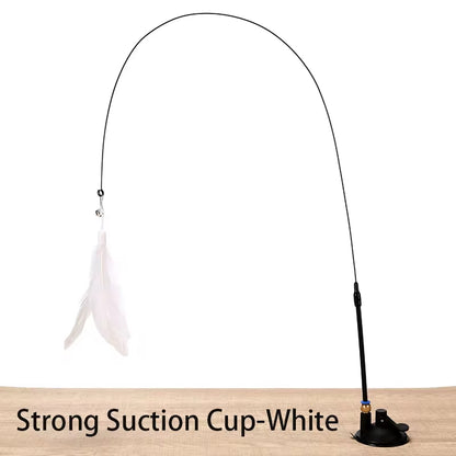 Interactive Cat Toy – Hands-Free Wand with Suction Cup
